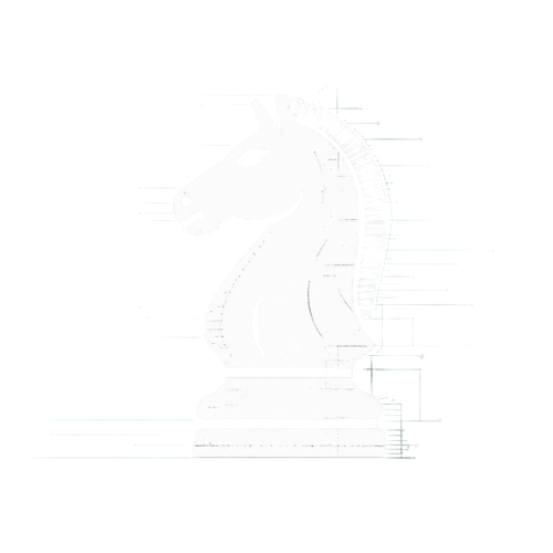 White chess knight piece icon